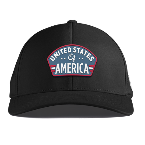 United States of America Badge Curved Performance Black