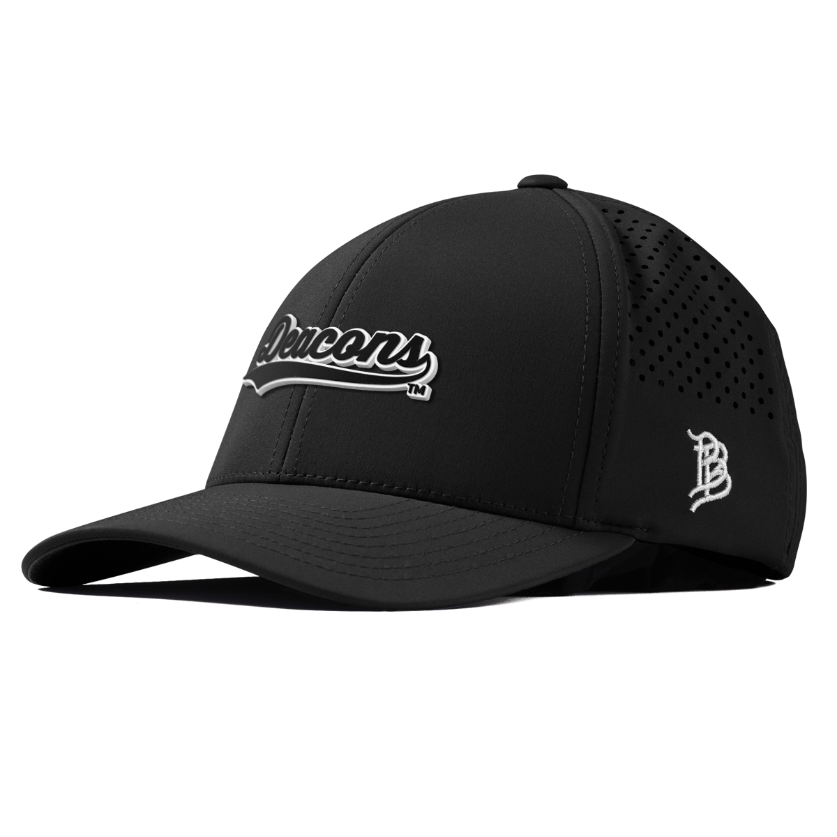 Wake Forest University "Vintage Deacons Script" Curved Performance Black Vintage
