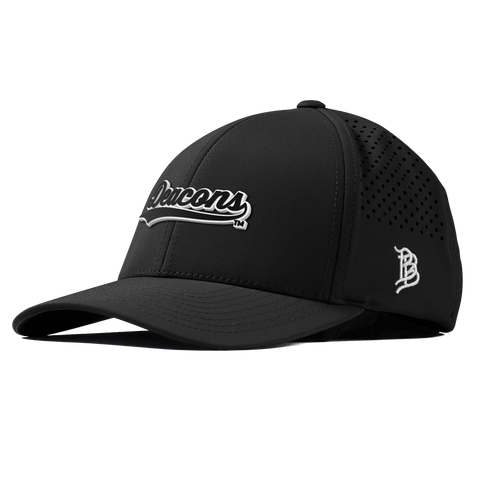 Wake Forest University "Vintage Deacons Script" Curved Performance Black Vintage