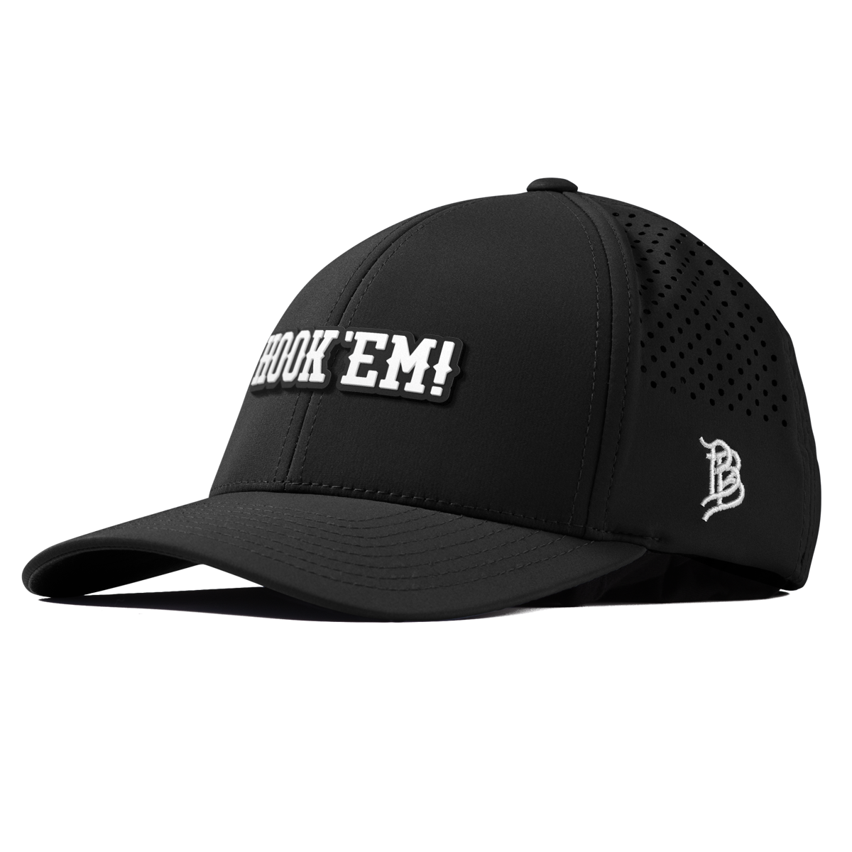 University of Texas "Vintage Hook'Em Horns" Curved Performance Black