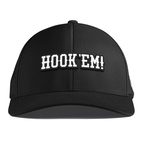 University of Texas "Vintage Hook'Em Horns" Curved Performance Black