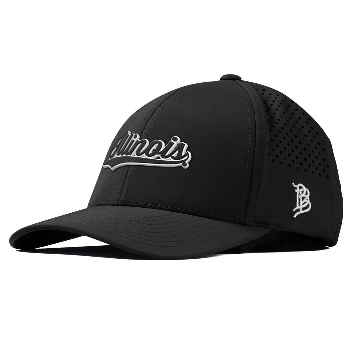 University of Illinois "Vintage Illinois Script" Curved Performance Black