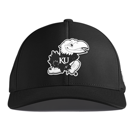 University of Kansas "Vintage Jayhawk" Curved Performance Black