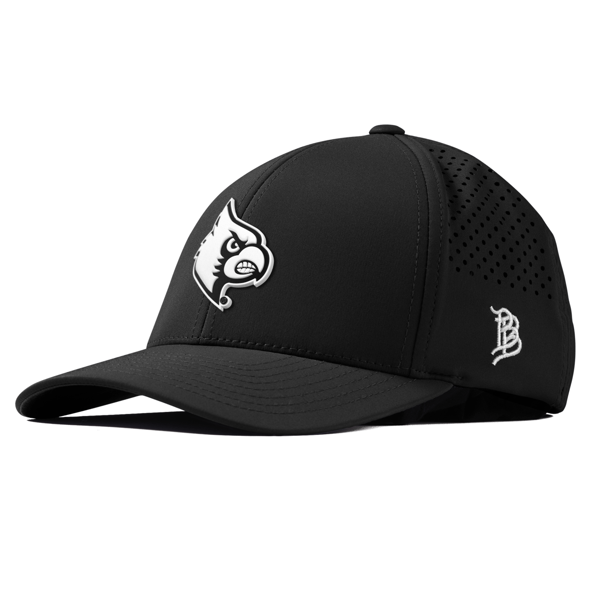 University of Louisville "Vintage Louisville Team Logo" Curved Performance Black