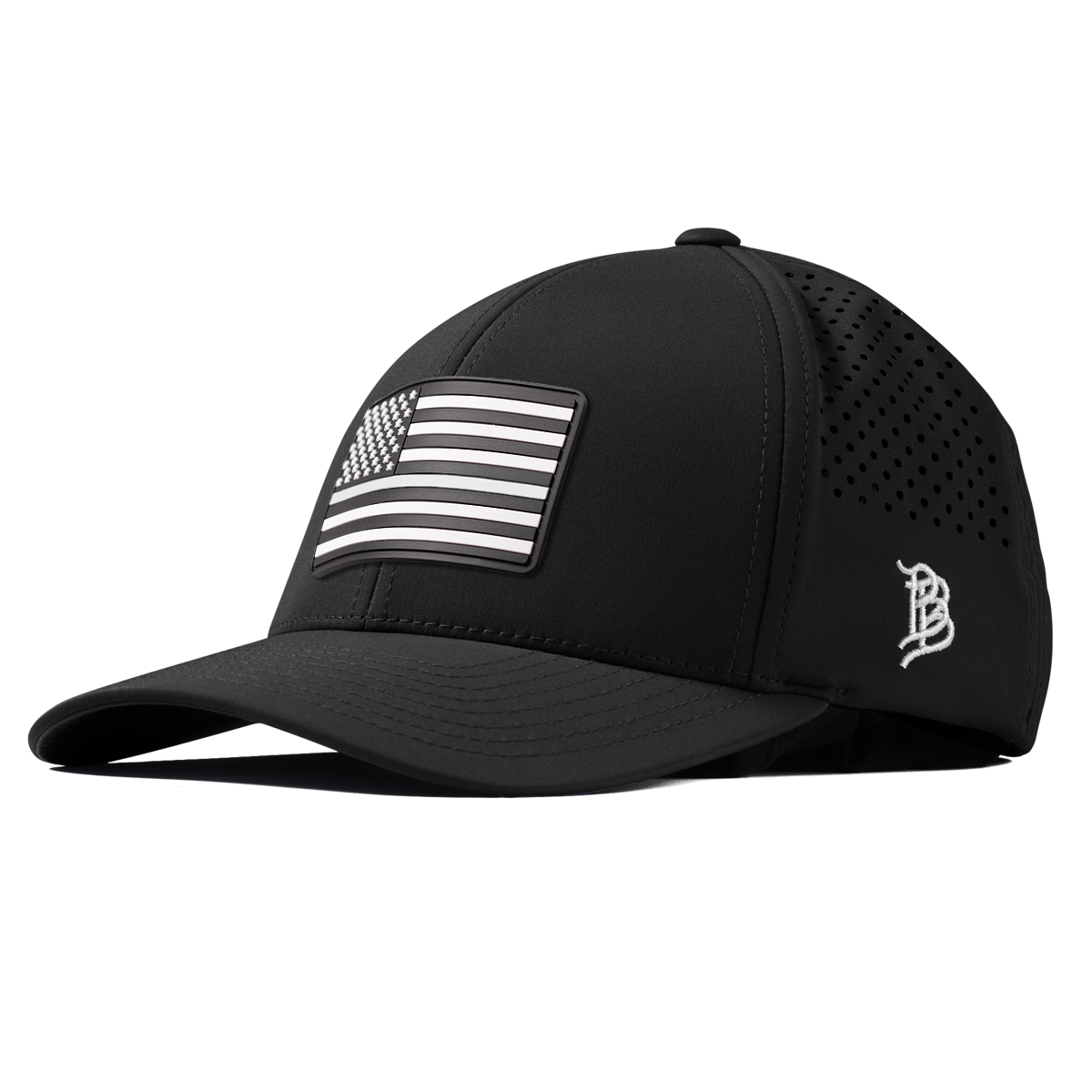 Vintage Old Glory Curved Performance Black