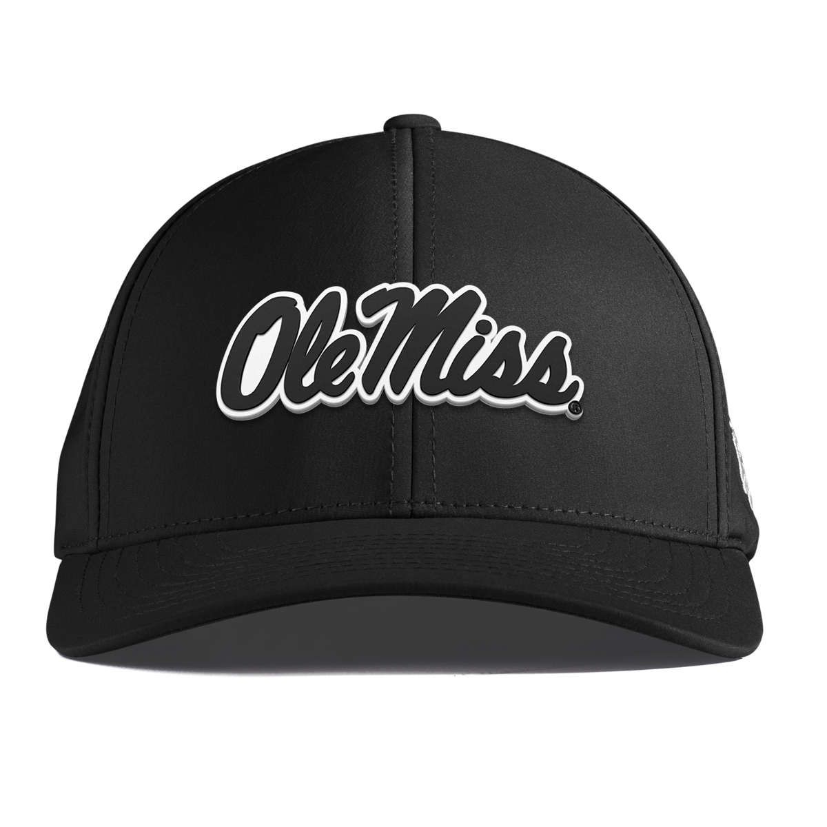 University of Mississippi "Vintage Ole Miss Team Logo" Curved Performance Black