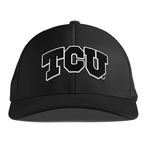 Texas Christian University "Vintage TCU Block" Curved Performance Black Vintage