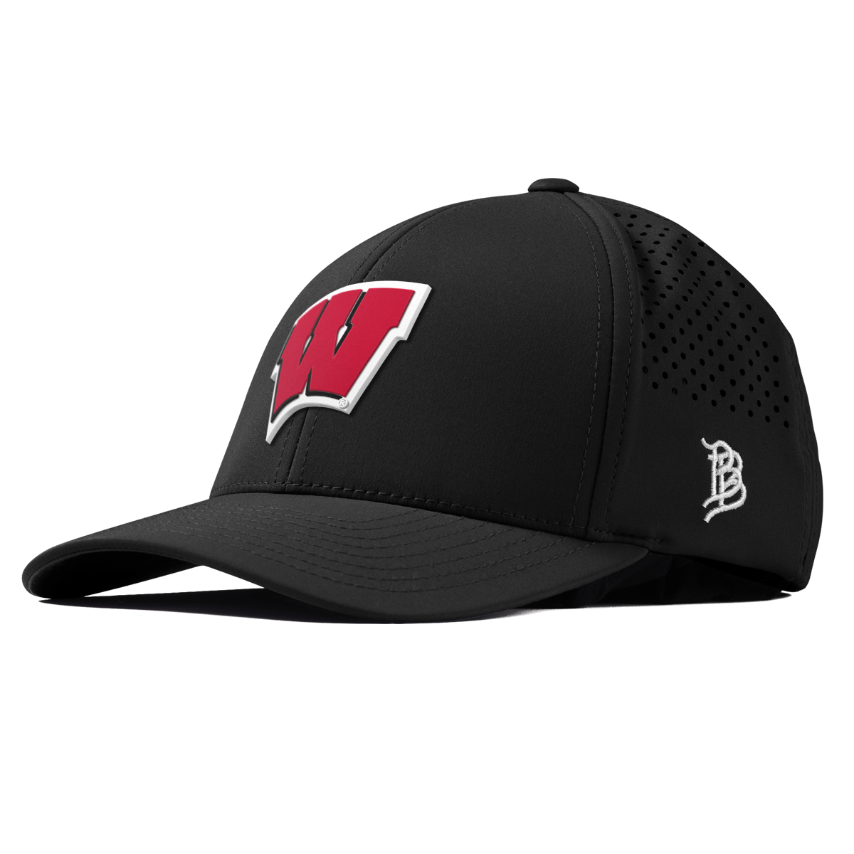 University of Wisconsin "Wisconsin Team Logo" Curved Performance Black