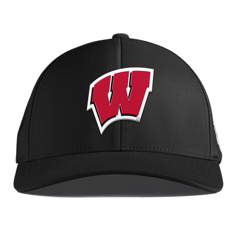 University of Wisconsin "Wisconsin Team Logo" Curved Performance Black