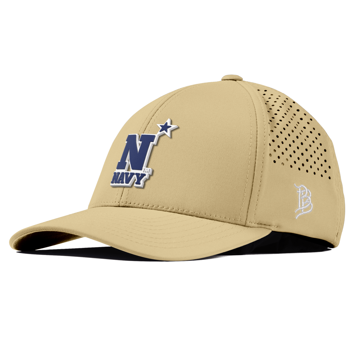 United States Naval Academy "Naval Academy Team Logo Navy" Curved Performance Desert