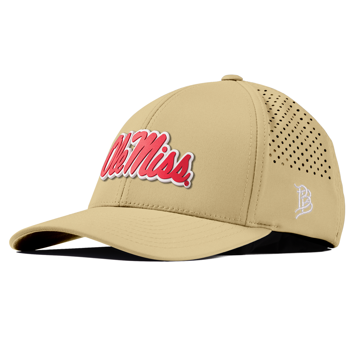 University of Mississippi "Ole Miss Crimson Script" Curved Performance Desert