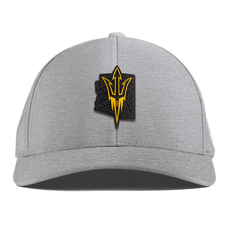 Arizona State University "ASU Blackout Pitchfork" Curved Performance Heather Gray