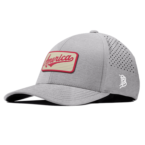 America Badge Curved Performance Heather Gray