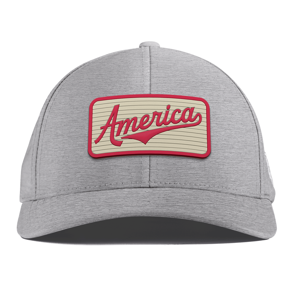 America Badge Curved Performance Heather Gray