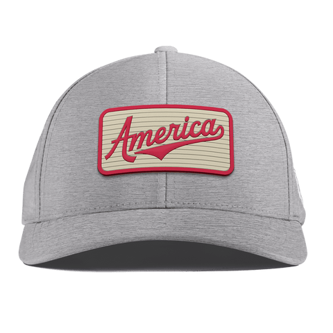 America Badge Curved Performance Heather Gray