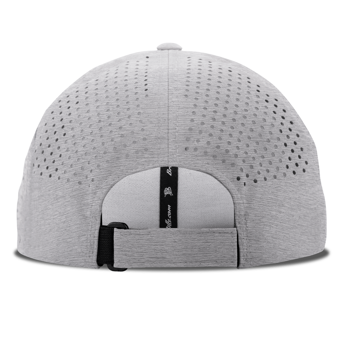 Threaded Script Curved Performance Back Heather Gray