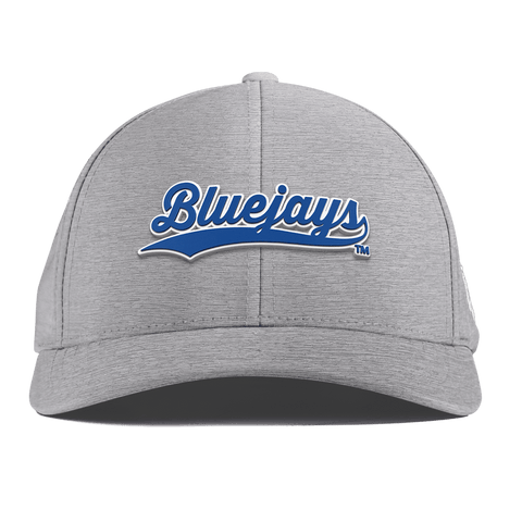 Creighton University "Bluejays Script" Curved Performance Heather Gray