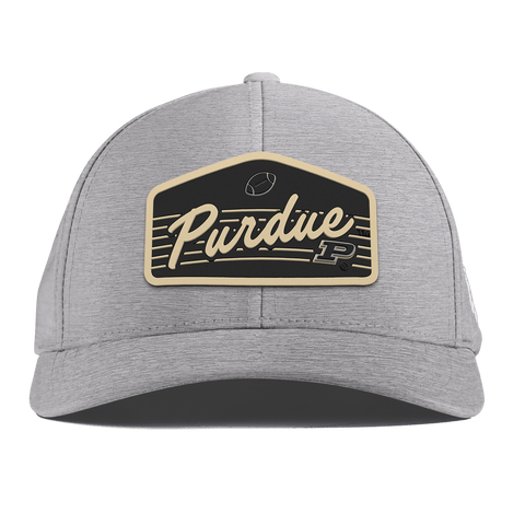 Purdue University "Boilermakers Football" Curved Performance Heather Gray