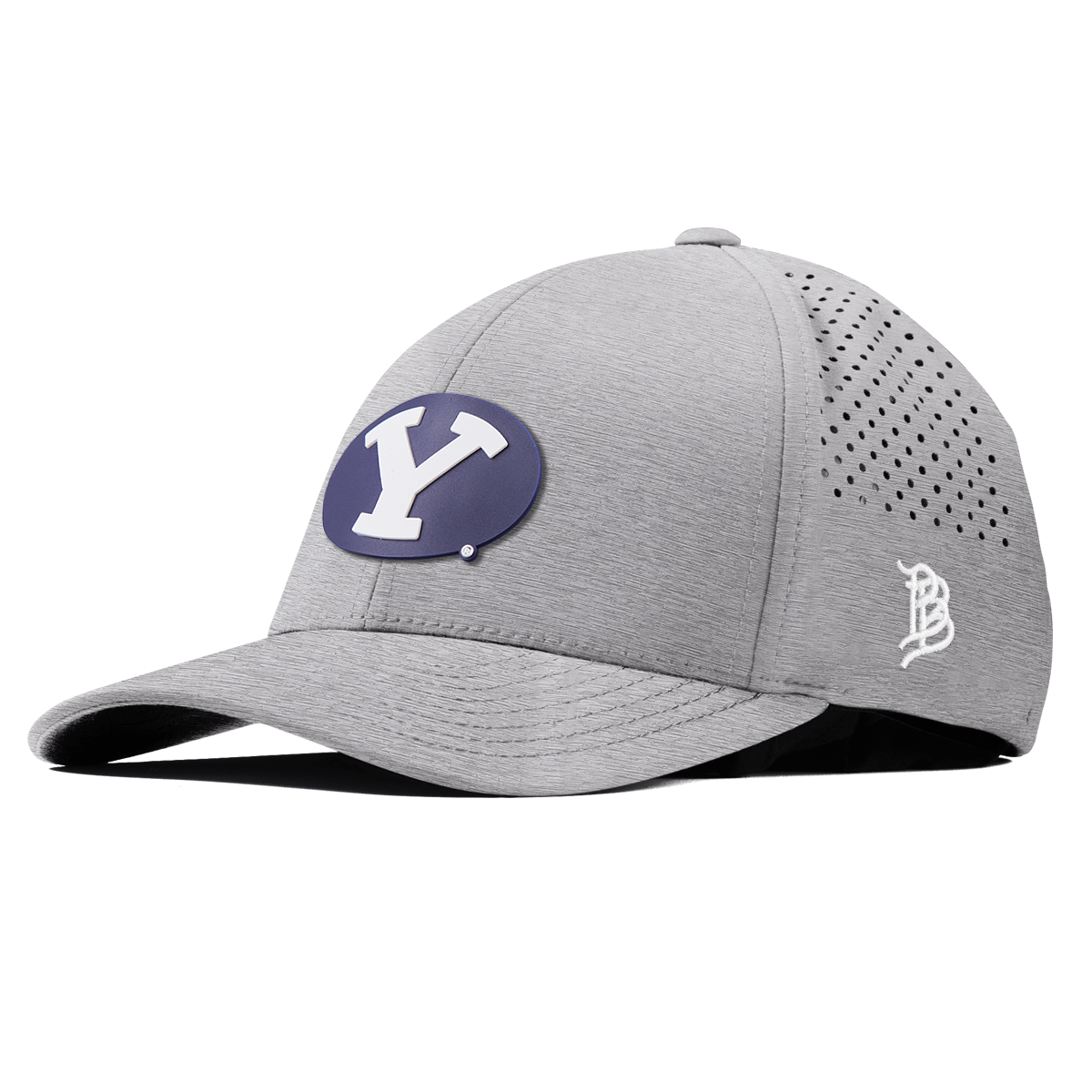 BYU "Brigham Young PVC" Curved Performance Heather Gray