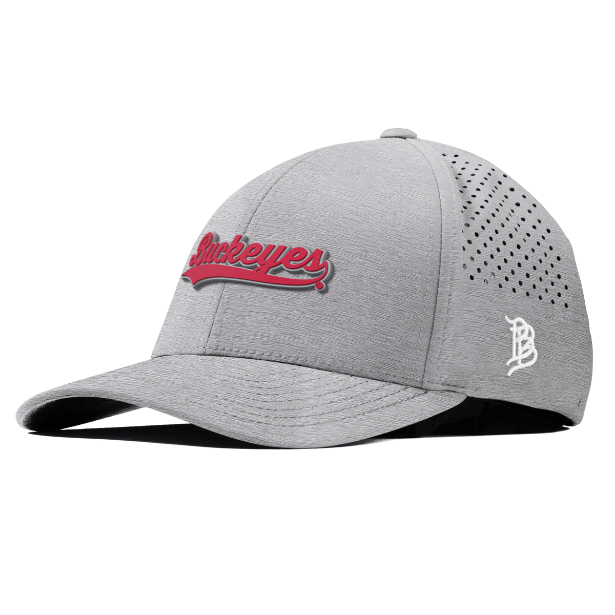 Ohio State University "Buckeyes Script" Curved Performance Heather Gray