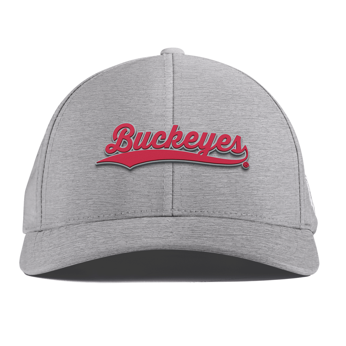 Ohio State University "Buckeyes Script" Curved Performance Heather Gray