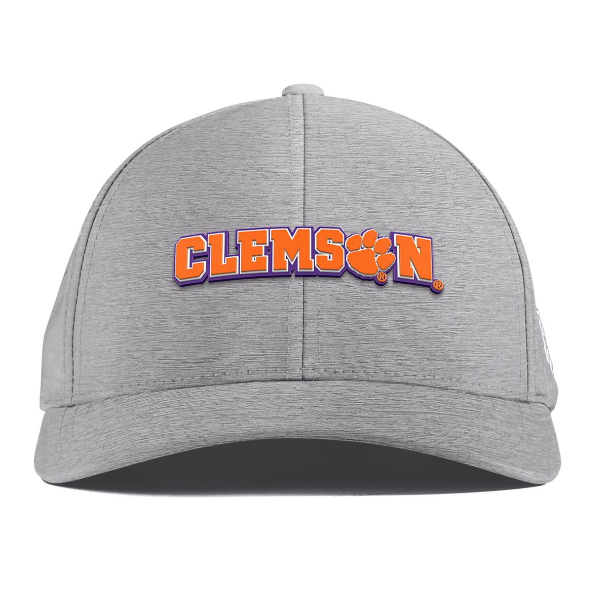 Clemson University "Clemson Block" Curved Performance Heather Gray