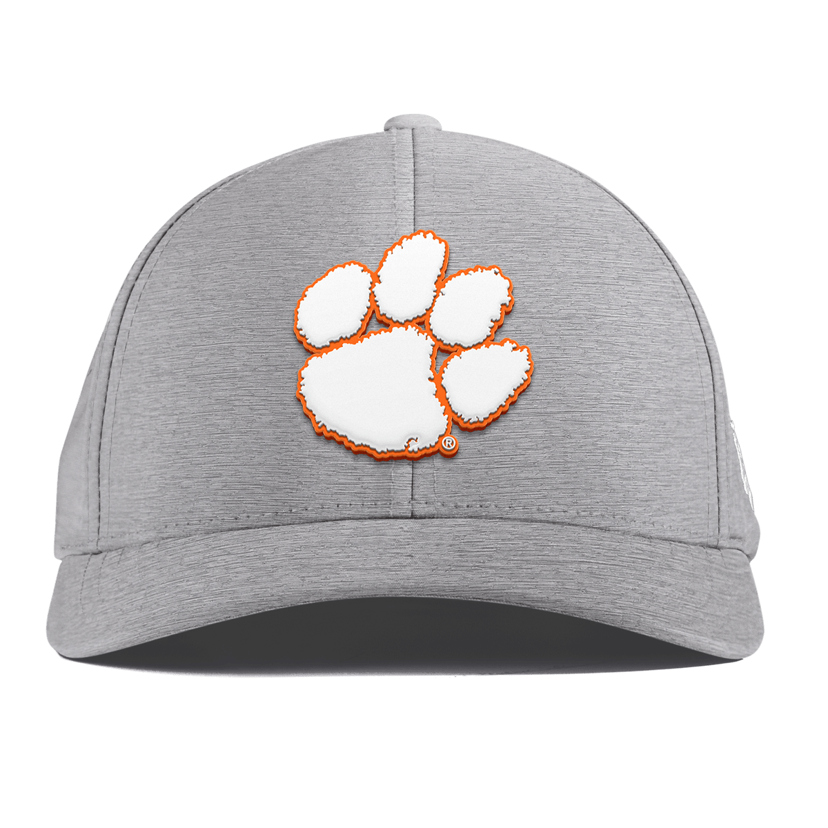 Clemson University "Clemson Tigers Paw" Curved Performance Heather Gray