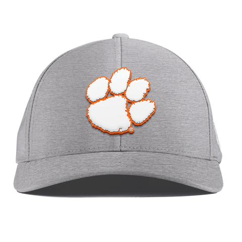Clemson University "Clemson Tigers Paw" Curved Performance Heather Gray