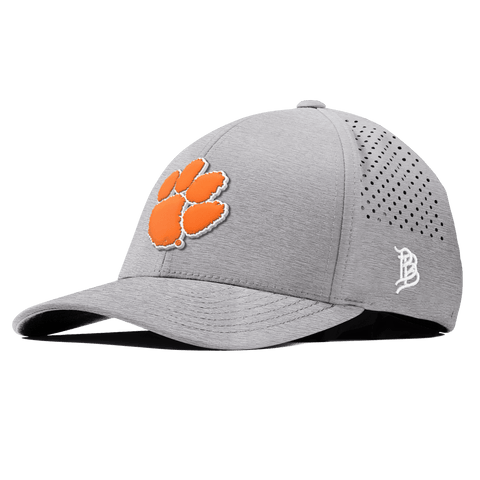 Clemson University "Clemson Tiger Paw" Curved Performance Heather Gray