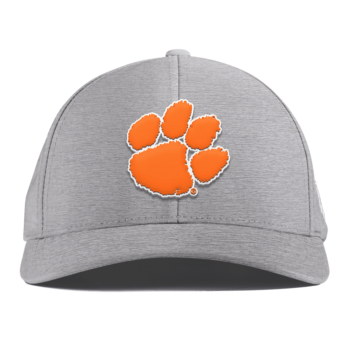 Clemson University "Clemson Tiger Paw" Curved Performance Heather Gray