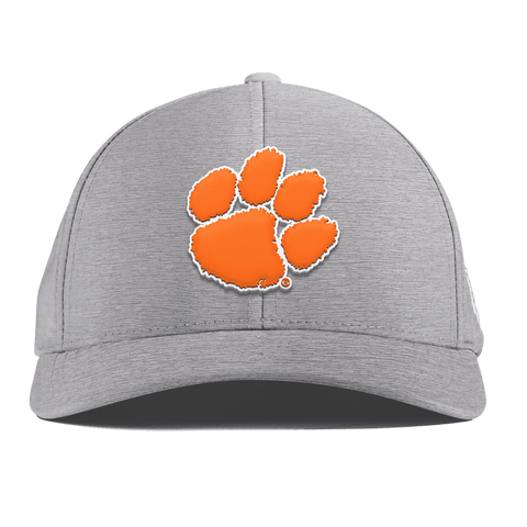 Clemson University "Clemson Tiger Paw" Curved Performance Heather Gray