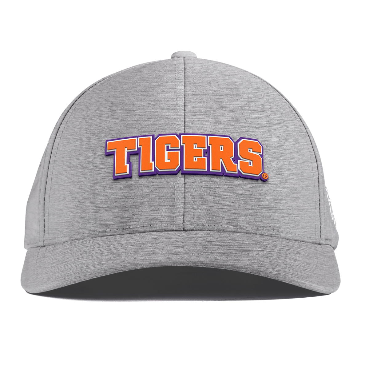 Clemson University "Clemson Tigers Block" Curved Performance Heather Gray
