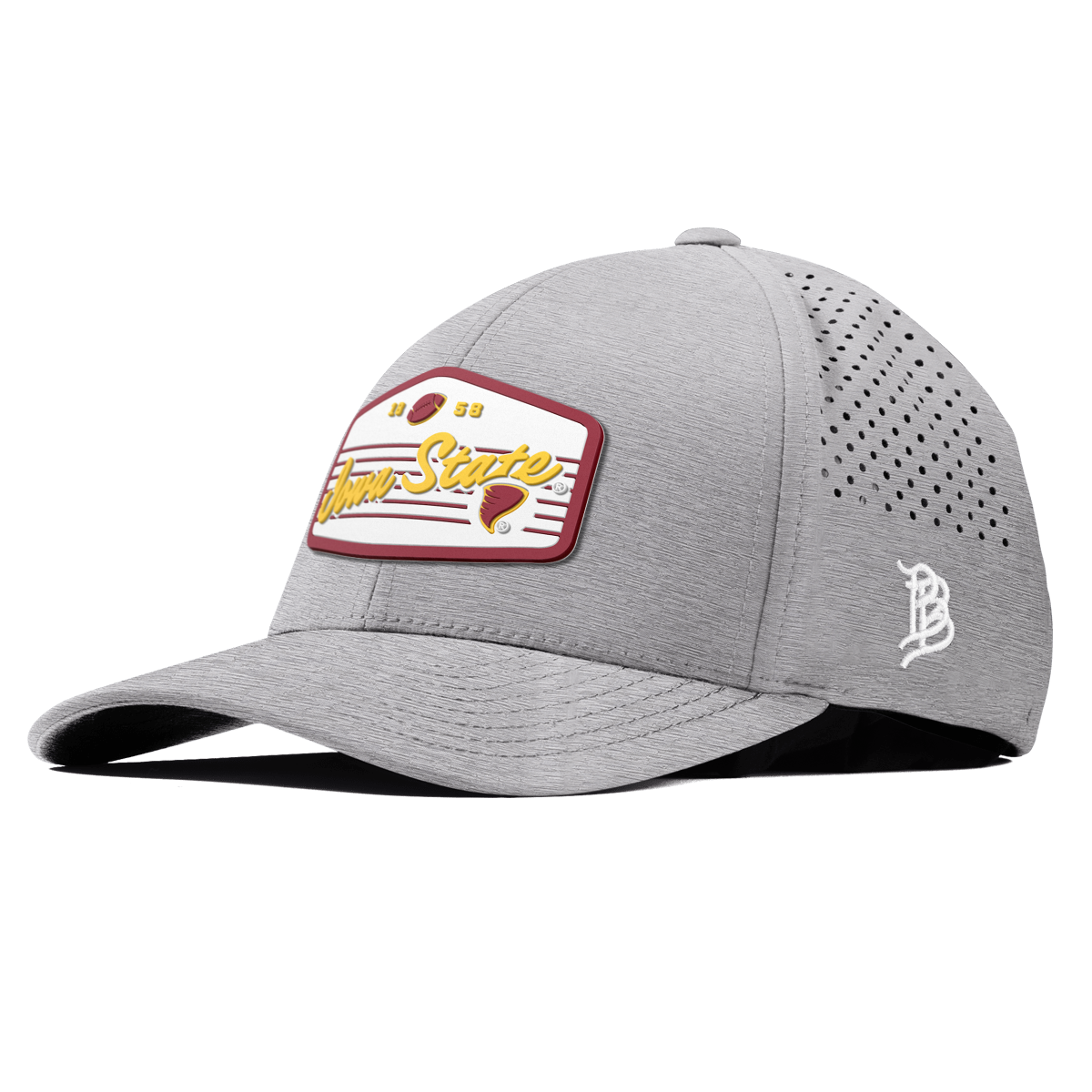 Iowa State University "Cyclones Football" Curved Performance Heather Gray