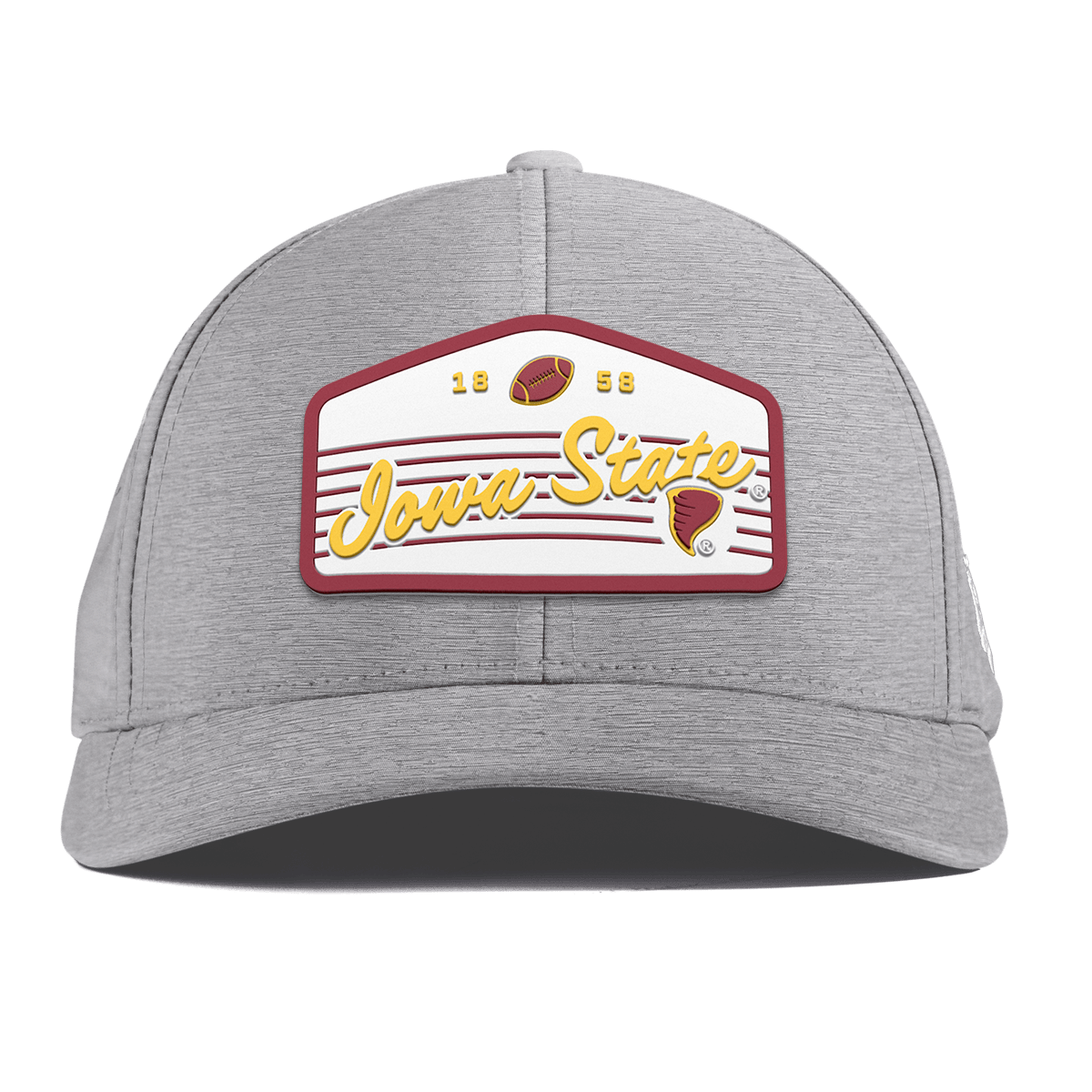 Iowa State University "Cyclones Football" Curved Performance Heather Gray