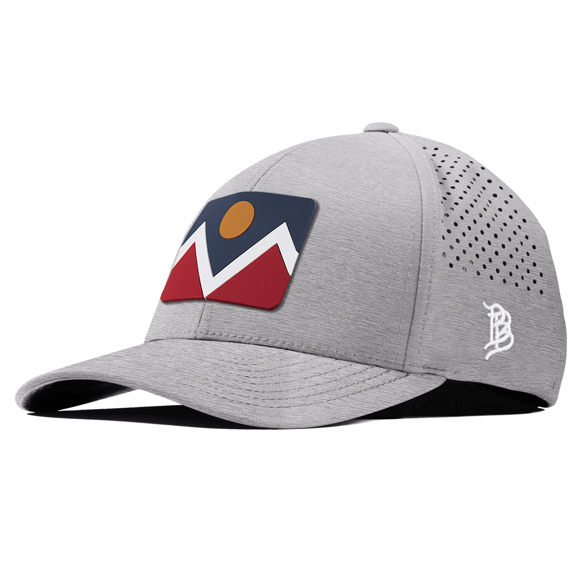Denver Flag Curved Performance Heather Gray 