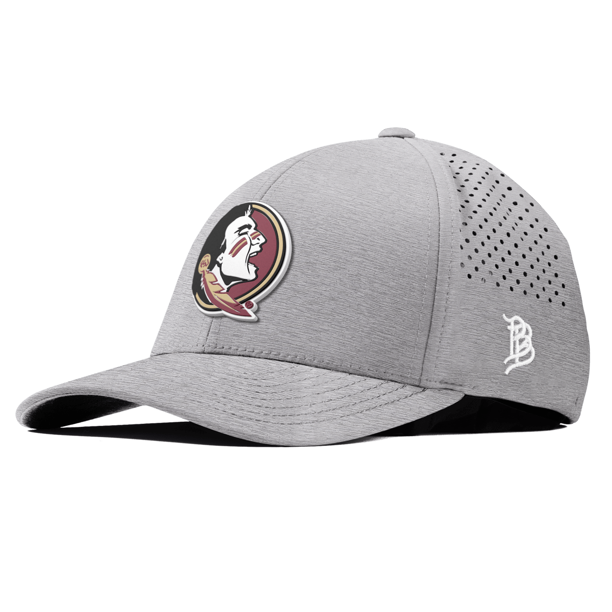 Florida State University "FSU Team Logo" Curved Performance Heather Gray