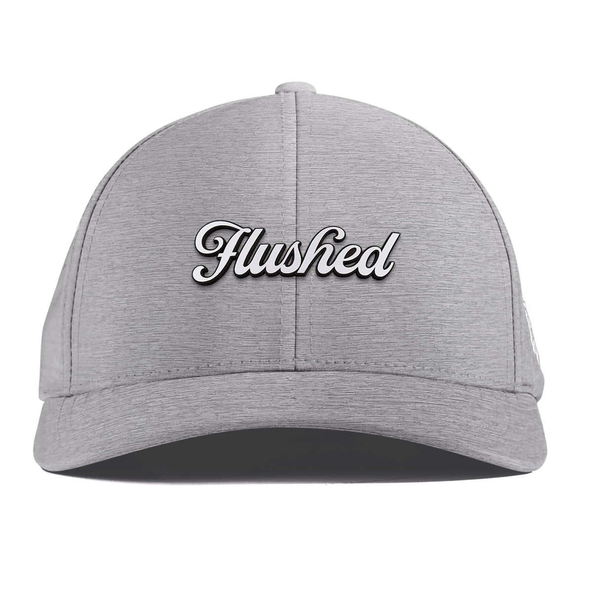 Flushed Script Curved Performance Heather Gray