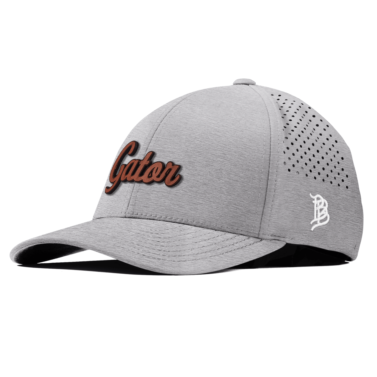 Gator Script Tan Curved Performance Heather Gray