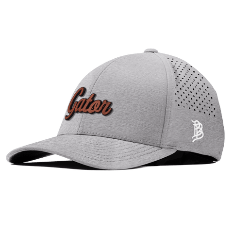 Gator Script Tan Curved Performance Heather Gray