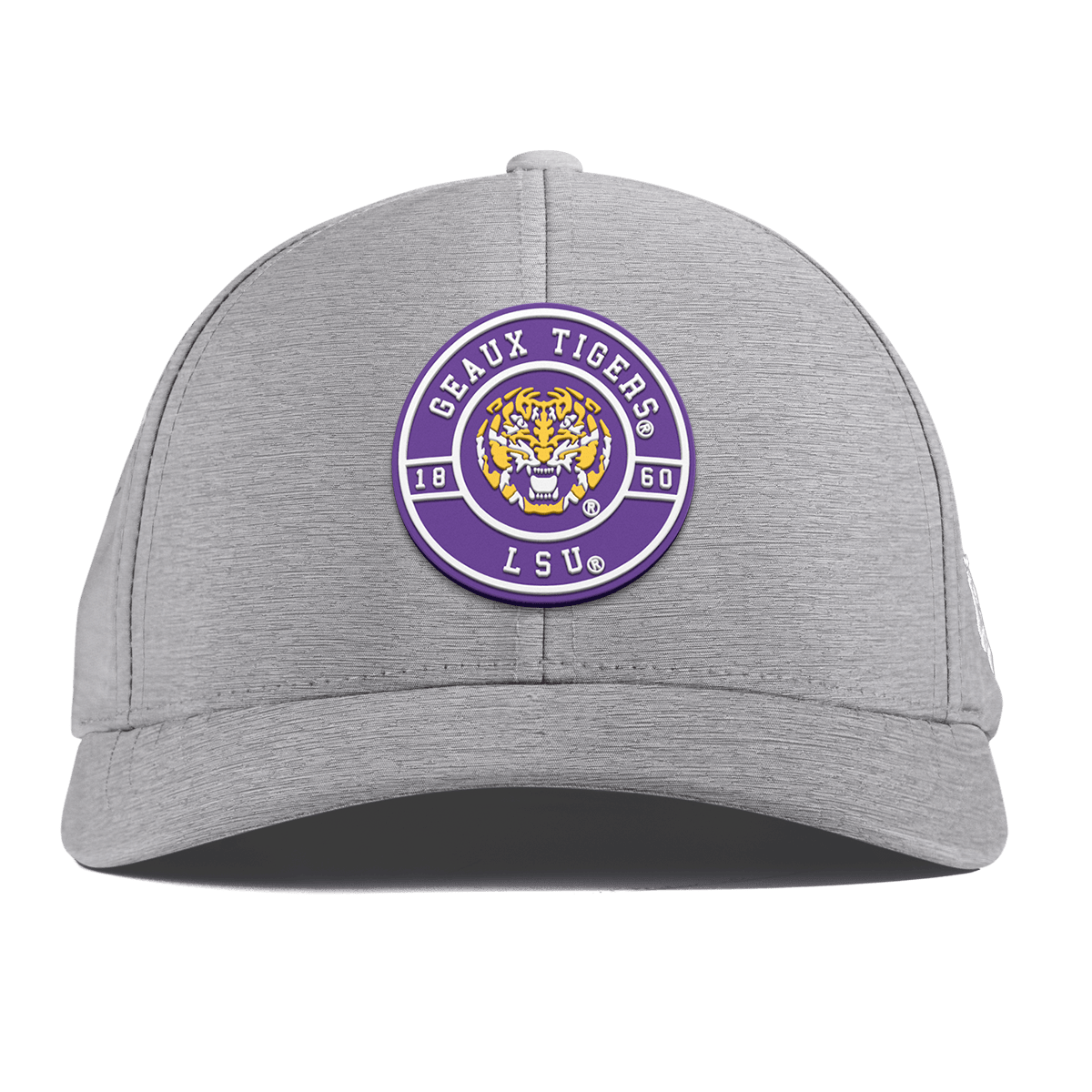 Louisiana State University "Geaux LSU Tigers" Curved Performance Heather Gray
