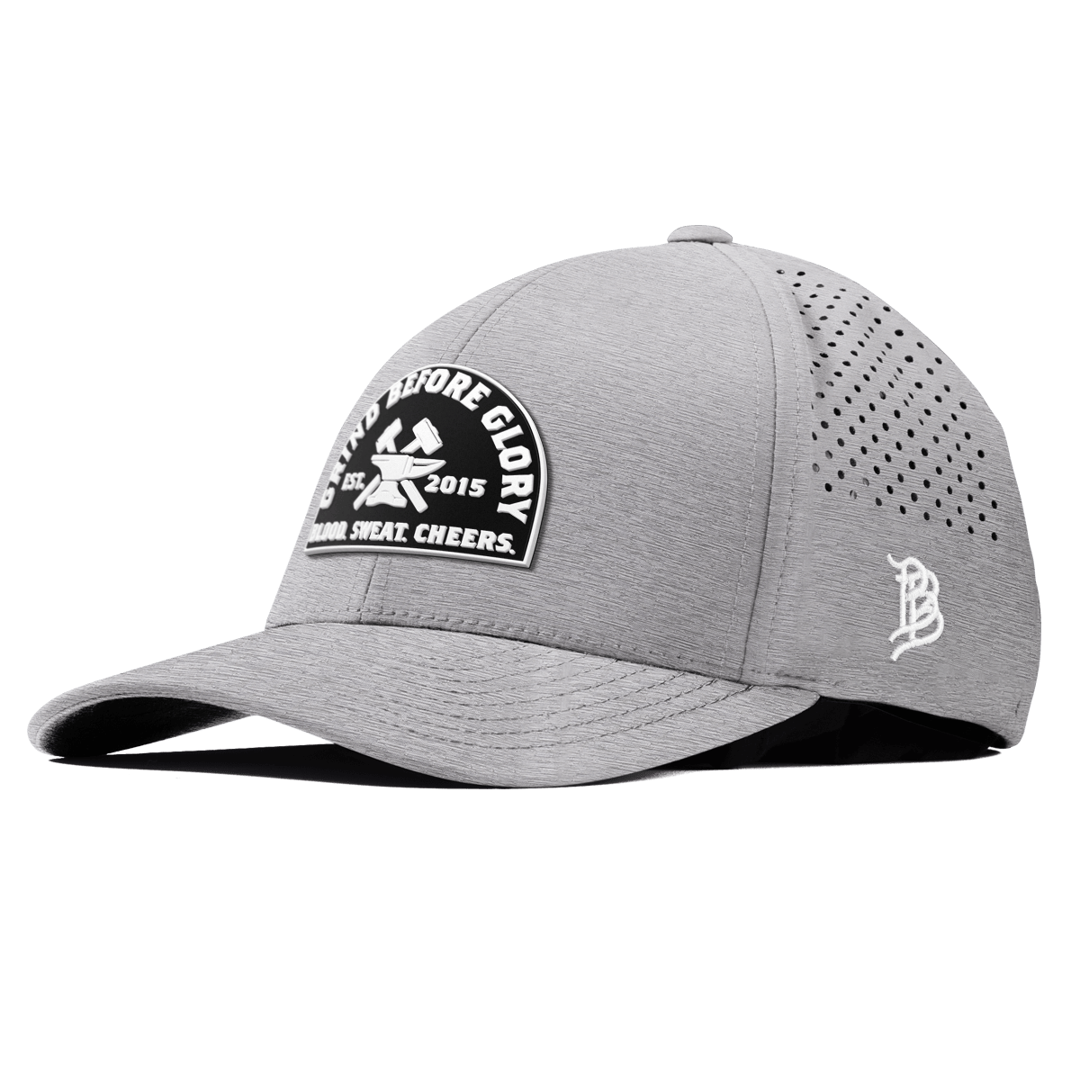 Grind Before Glory Curved Performance Heather Gray