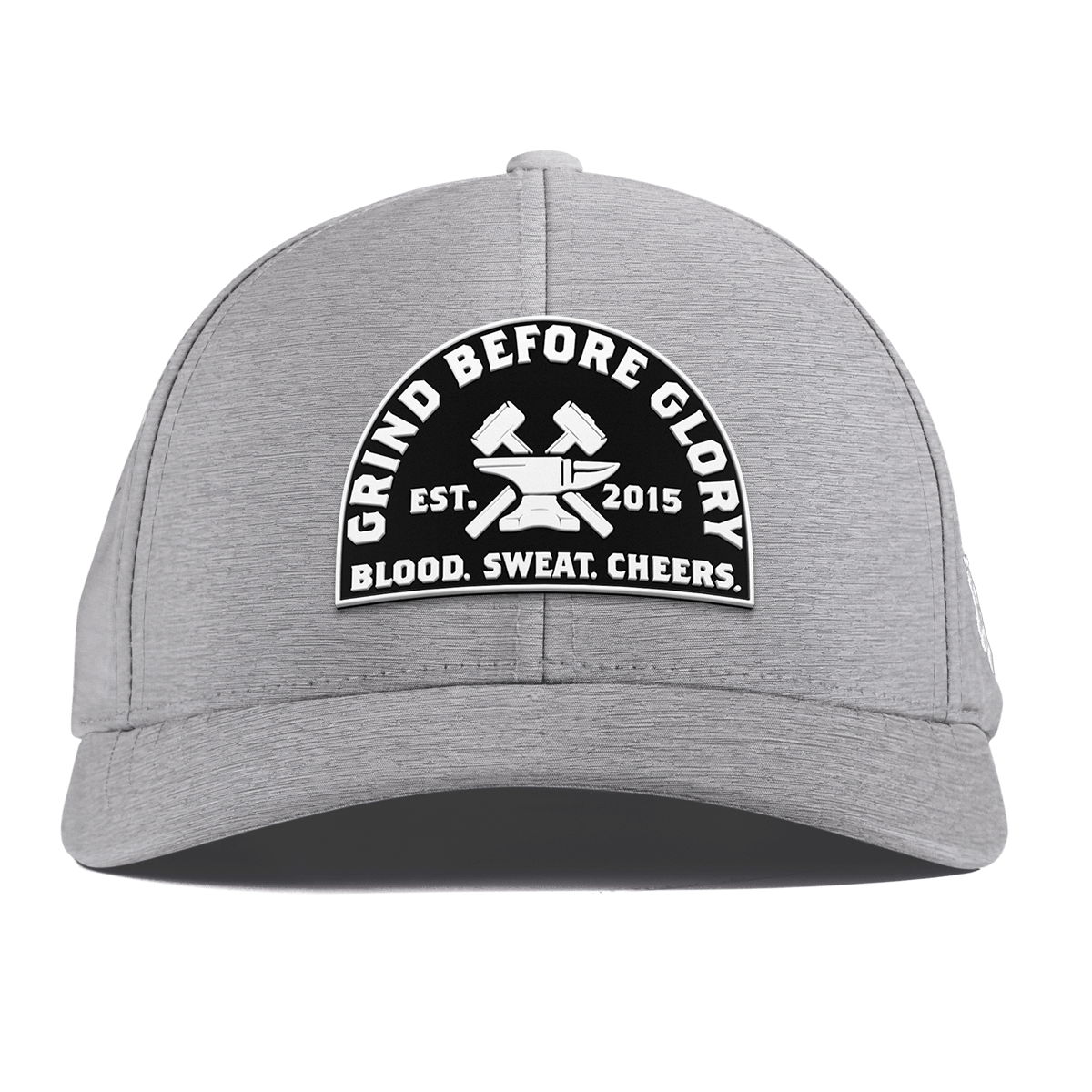 Grind Before Glory Curved Performance Heather Gray