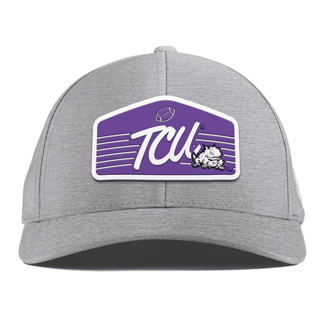 Texas Christian University "Horned Frogs Football" Curved Performance Heather Gray