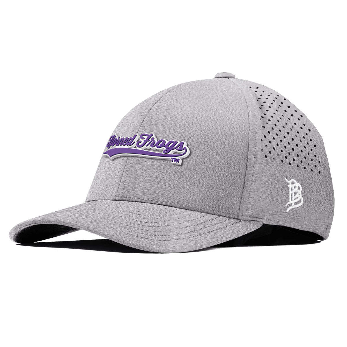 Texas Christian University "TCU Horned Frogs Scripts" Curved Performance Heather Gray