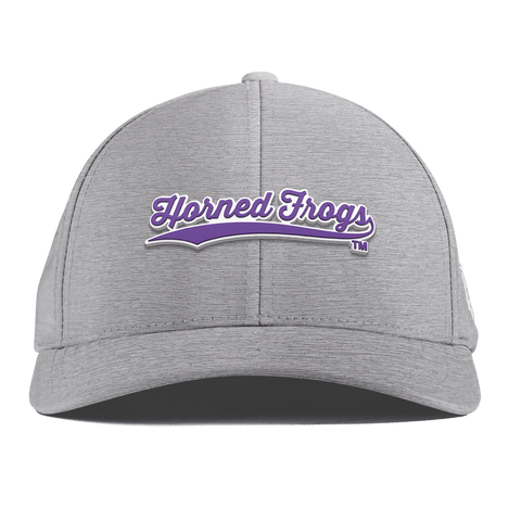 Texas Christian University "TCU Horned Frogs Scripts" Curved Performance Heather Gray