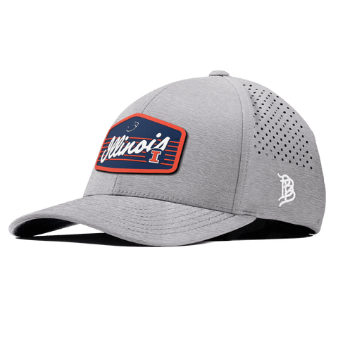 University of Illinois "Illini Football" Curved Performance Heather Gray