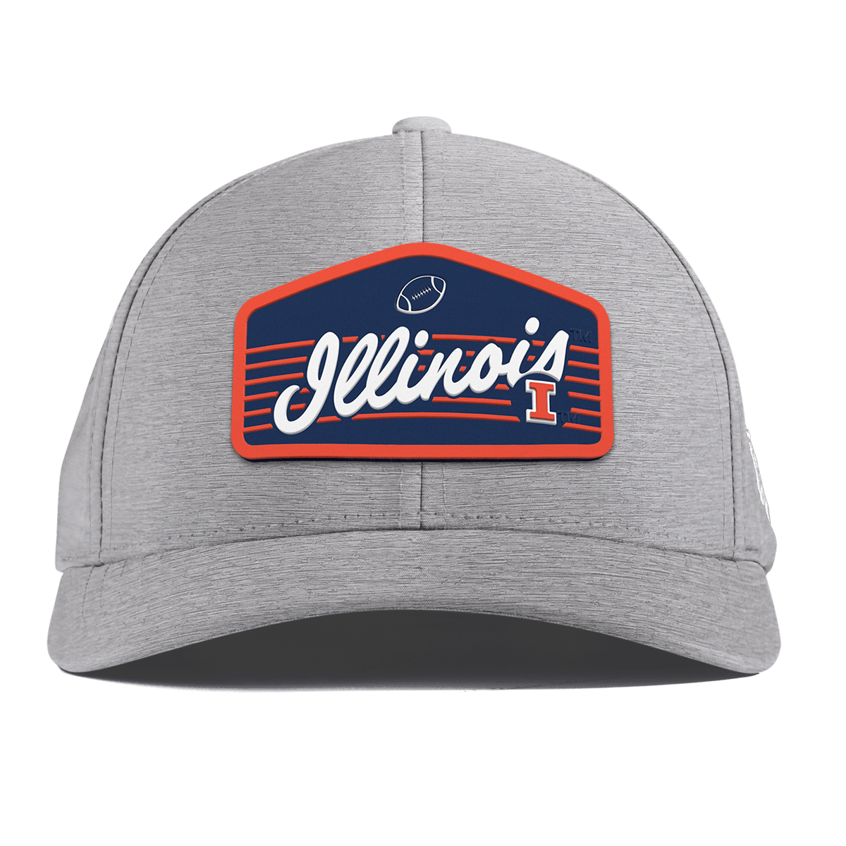 University of Illinois "Illini Football" Curved Performance Heather Gray