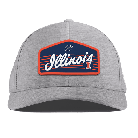 University of Illinois "Illini Football" Curved Performance Heather Gray