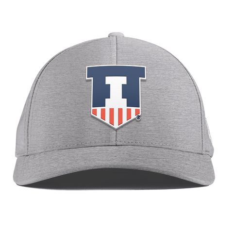 University of Illinois "Illinois Athletics" Curved Performance Heather Gray