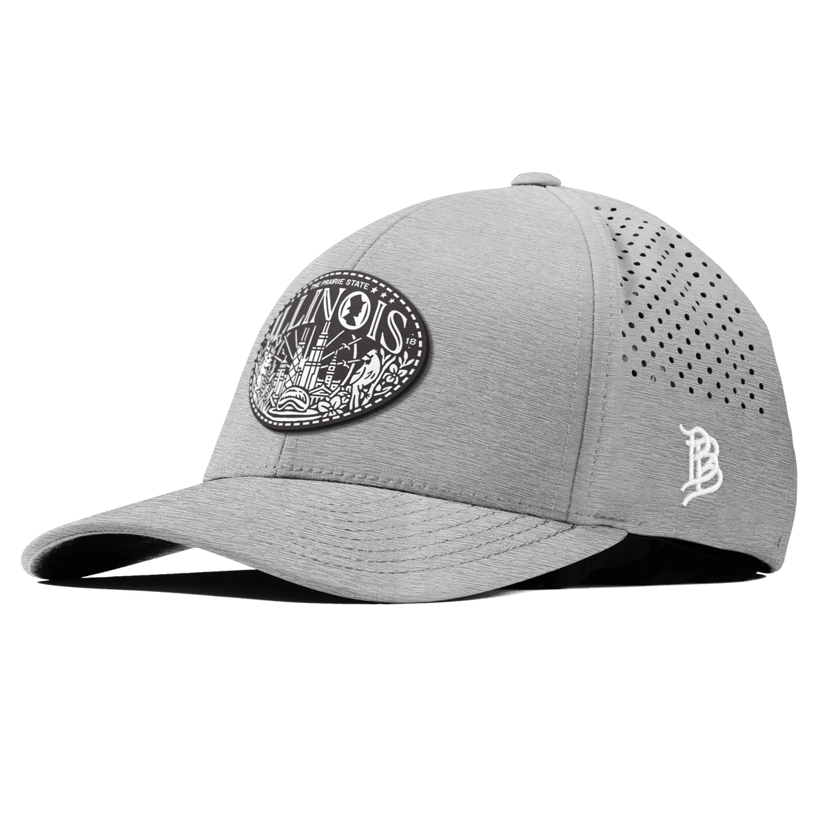 Illinois Traveler Curved Performance Heather Gray